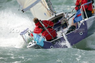 J80 Just Savage racing in Sportsboat class during Cowes Week 2004