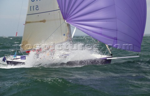 J80 Just Savage racing in Sportsboat class during Cowes Week 2004