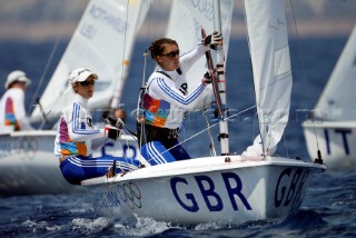 Christina Bassadone and Katherine Hopson sail the 470 dinghy in Athens