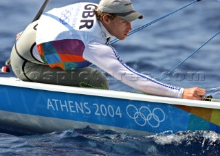 Athens 19 08 2004. Olympic Games 2004  . PAUL GOODISON (GBR). Laser