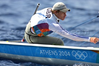 Athens 19 08 2004. Olympic Games 2004  . PAUL GOODISON (GBR). Laser