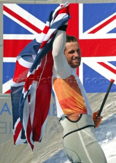 Athens 21 08 2004. Olympic Games 2004  . Finn. BEN AINSLIE  (GBR) . Gold Medal in Athens