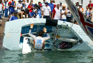 Athens 21 08 2004. Olympic Games 2004  . Finn. BEN AINSLIE  (GBR) . Gold Medal in Athens