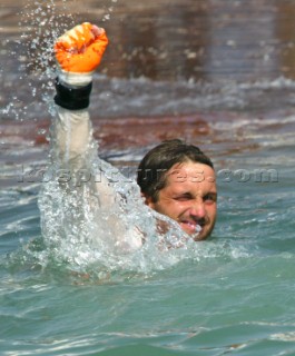 Athens 21 08 2004. Olympic Games 2004  . Finn. BEN AINSLIE  (GBR) . Gold Medal in Athens