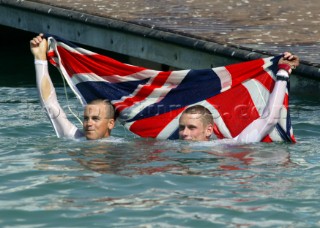 Athens 21 08 2004. Olympic Games 2004  . 470 M. NICK ROGER - JOE GLANDFIELD (GBR). 4.70 Silver medal in Athens.