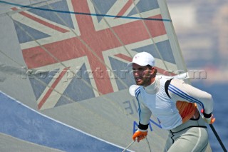 Athens 21 08 2004. Olympic Games 2004  . Finn. BEN AINSLIE  (GBR) . Gold Medal in Athens