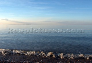 Breakwater on a still day  Whitstable Beach Kent