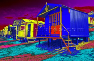 Beach Huts Whitstable Kentdigital photo art