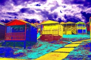 Beach Huts Whitstable Kentdigital photo art