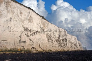 White Cliffes off Dover Kent ( Digital Picture Clouds have been added)