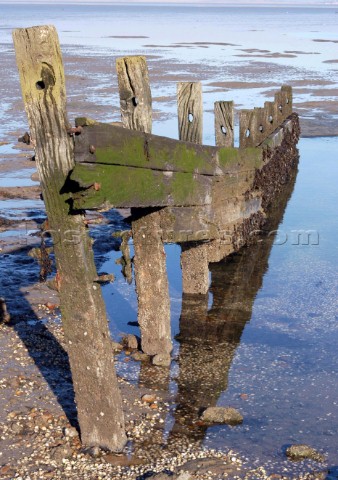 breakwater at Low tide Seasalter Whitstable