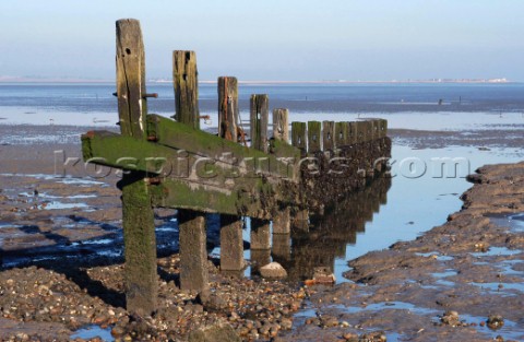 breakwater at Low tide Seasalter Whitstable