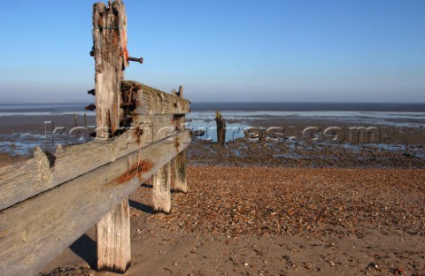 breakwater at Low tide Seasalter Whitstable