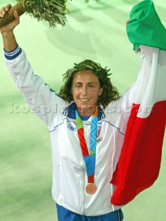 Athens 25 08 2004. Olympic Games 2004  . Mistral F. ALESSANDRA SENSINI (ITA). Bronze