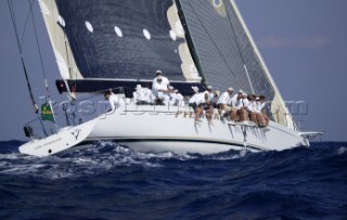 Rolex Maxi World Championship 2004 in Porto Cervo Sardinia. Pyewacket owned by Roy Disney.