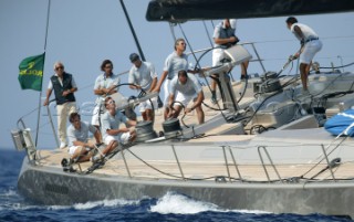 Porto Cervo 07 09 2004Maxi Yacht Rolex Cup 2004Wally 100 DARK SHADOW Owner Akao Kazuo/ROLEX/