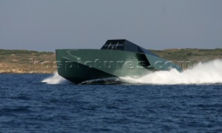 Luca Bassani, founder and owner of Wally Yachts, onboard his new WallyPower superyacht.