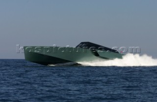 Luca Bassani, founder and owner of Wally Yachts, onboard his new WallyPower superyacht.