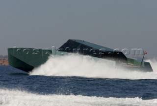 Luca Bassani, founder and owner of Wally Yachts, onboard his new WallyPower superyacht.