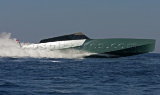 Luca Bassani, founder and owner of Wally Yachts, onboard his new WallyPower superyacht.