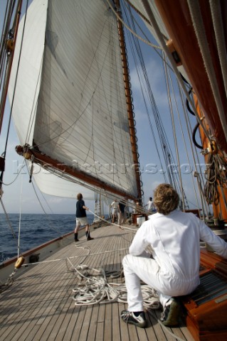 The classic yacht Eleanora during the Voiles de St Tropez 2004