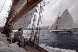 The classic yacht Eleanora during the Voiles de St Tropez 2004