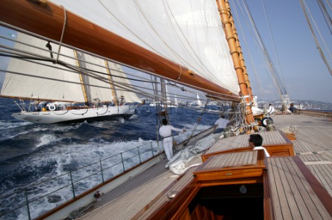 The classic yacht Eleanora during the Voiles de St Tropez 2004