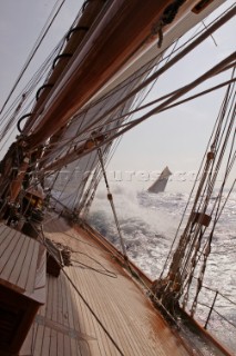 On board classic yacht Eleanora during the Voiles de St Tropez 2004