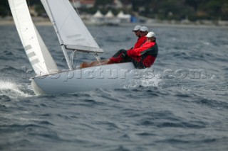 Dragon 75th Anniversary Regatta 2004 - St Tropez. Olympic sailor and President Jacques Rogge and his crew