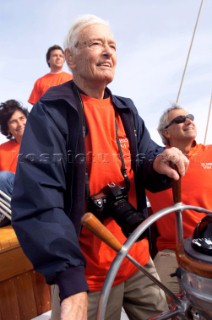 Porto Santo Stefano - Italy 18th October 2004Olin Stephens on board of VIM 12mtNot Germany