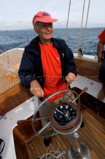 Porto Santo Stefano - Italy 18th October 2004Olin Stephens on board of VIM 12mtNot Germany