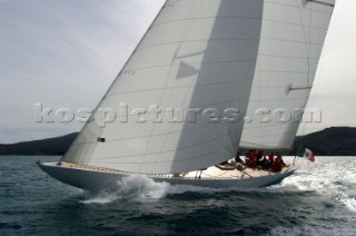 Porto Santo Stefano - Italy 18th October 2004Olin Stephens on board of VIM 12mtNot Germany