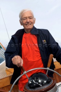 Porto Santo Stefano - Italy 18th October 2004Olin Stephens on board of VIM 12mtNot Germany