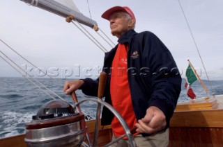 Porto Santo Stefano - Italy 18th October 2004Olin Stephens on board of VIM 12mtNot Germany