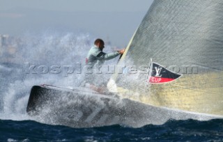 Valencia - 15 10 2004Valencia Louis Vuitton Cup ACT 2 & 3Team Alinghi - Race stopped for the much windPhoto:©Carlo Borlenghi /