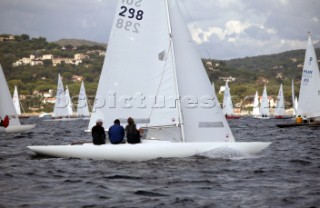 75th Dragon Anniversary Regatta 2004 in St Tropez was attended by 270 keelboats. Dragons competed from all over Europe. Russell Coutts.