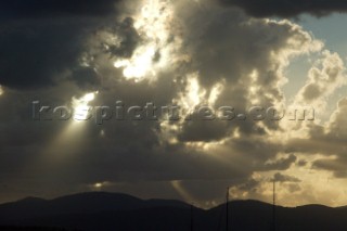 Sunset and clouds in sky