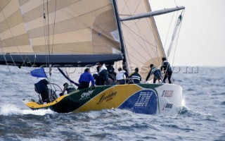 Americas Cup yacht Spirit of Australia racing off San Diego USA in 1992