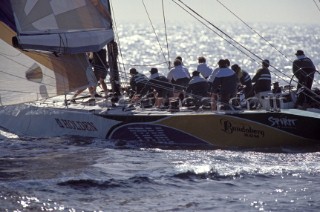 Americas Cup yacht Spirit of Australia racing in San Diego in 1992