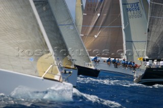 Fleet at race start during Antigua Race Week 2004