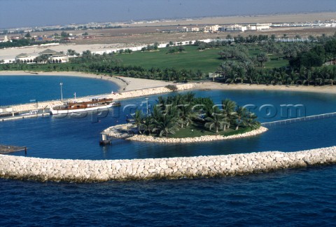 Aerial view of new marina development Dubai  United Arab Emirates