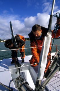 The French foiled trimaran Hydroptere