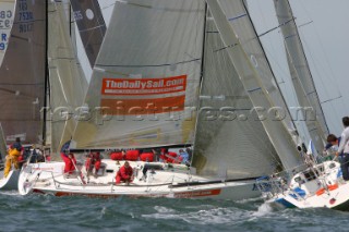 Fleet racing in the Solent, UK