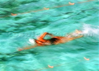 Female swimmer in pool