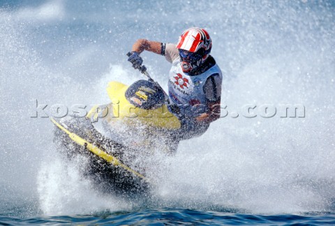 Jet Skier turning sharply