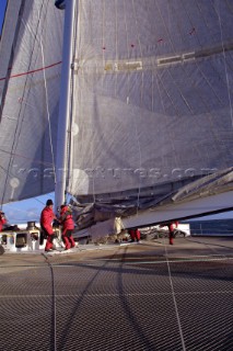 Maxi Catamaran Cheyenne on a 24 hour charge from Plymouth to Antwerp for loading on a ship to the Middle East