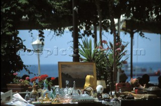 Souvenirs on display, Liguria, Italy