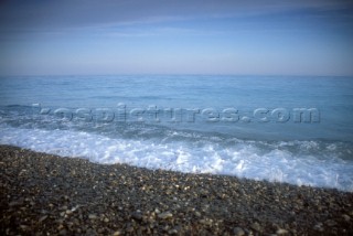 Pebble beach, Nice, France