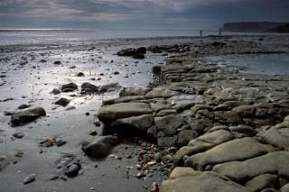 Beach at low tide, Bembridge, Isle of Wight, UK