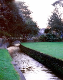 Bridge over water in Bournemouth Park, Dorset